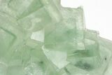 Green Cubic Fluorite Crystals with Phantoms - China #216300-3